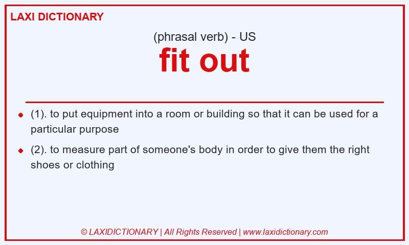 Definition fit out in American English