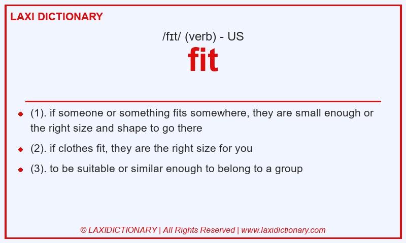 Definition fit in American English