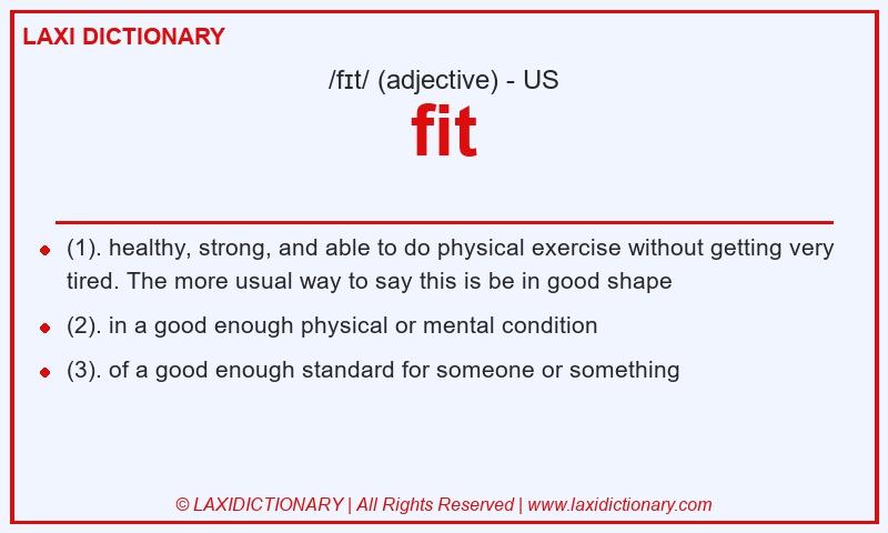 Definition fit in American English
