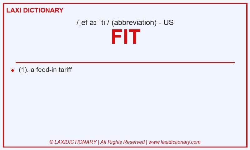 Definition FIT in American English