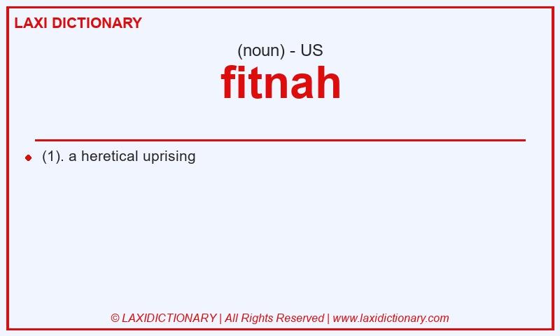 Definition fitnah in American English