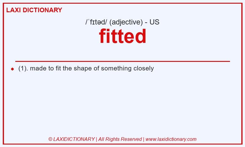 Definition fitted in American English