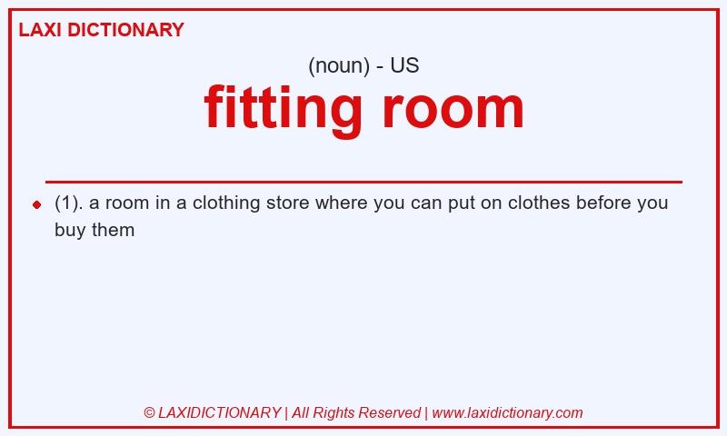 Definition fitting room in American English