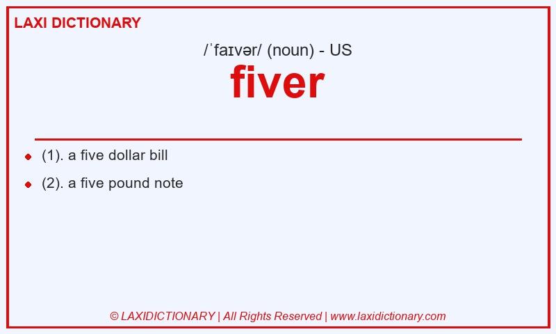Definition fiver in American English