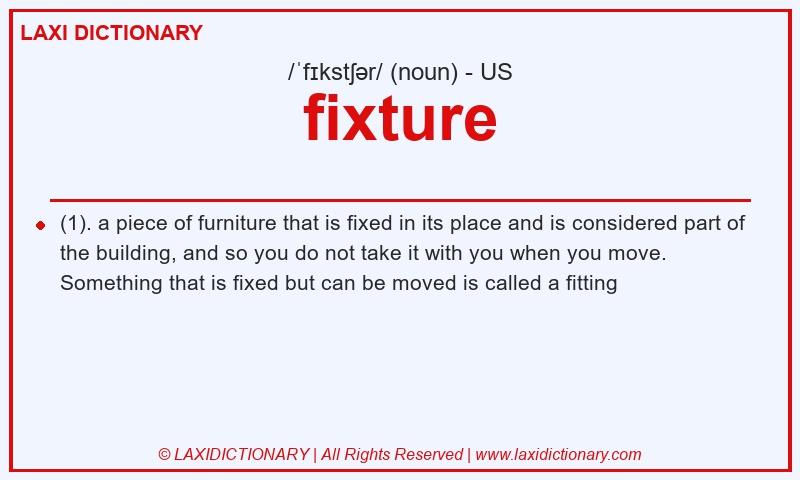 Definition fixture in American English