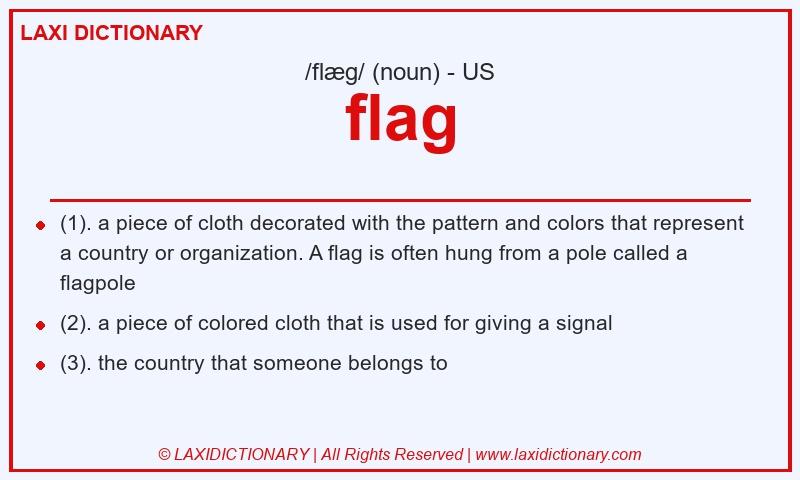 Definition flag in American English