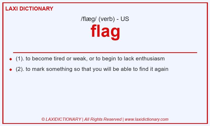 Definition flag in American English