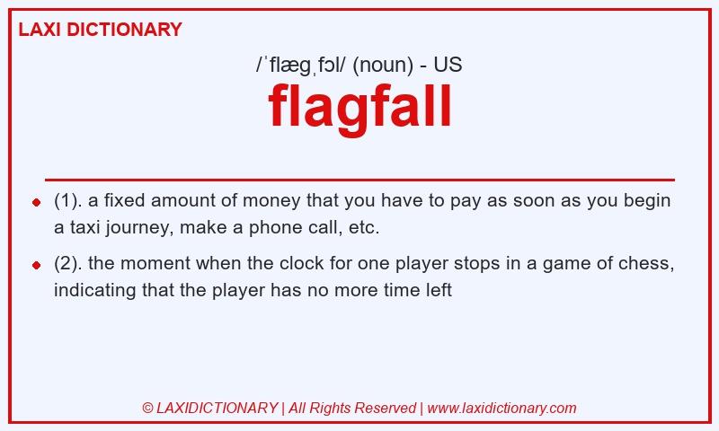 Definition flagfall in American English