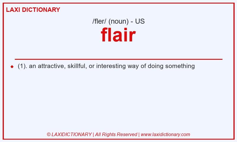 Definition flair in American English