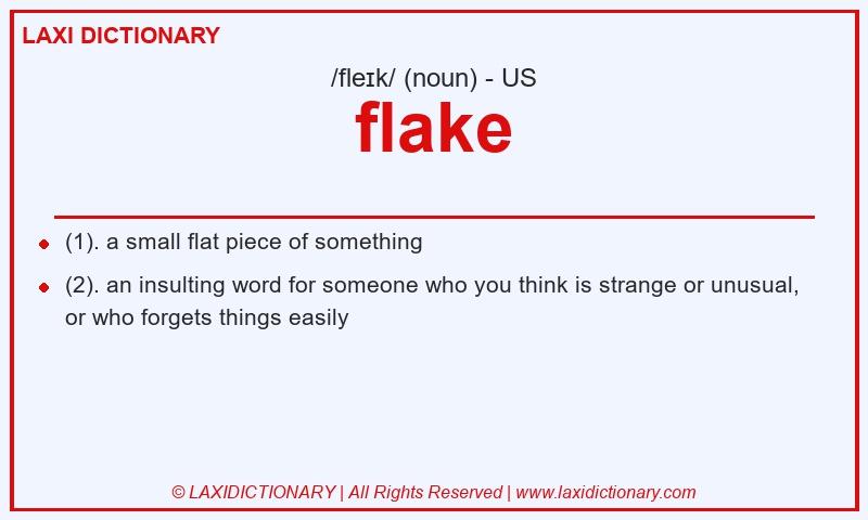 Definition flake in American English