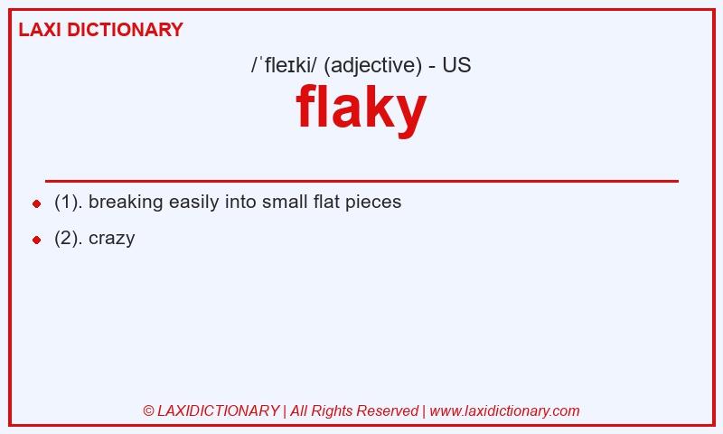 Definition flaky in American English