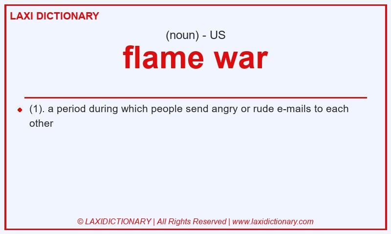 Definition flame war in American English