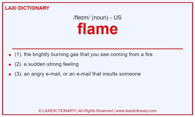 Definition flame in American English