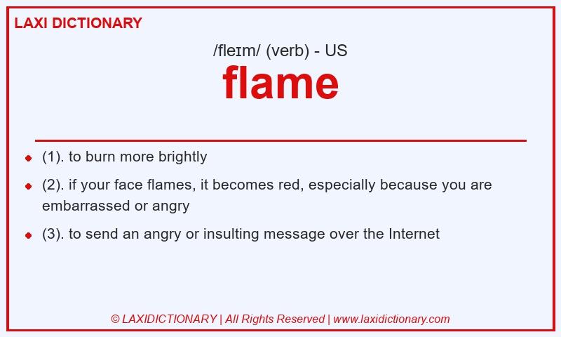 Definition flame in American English