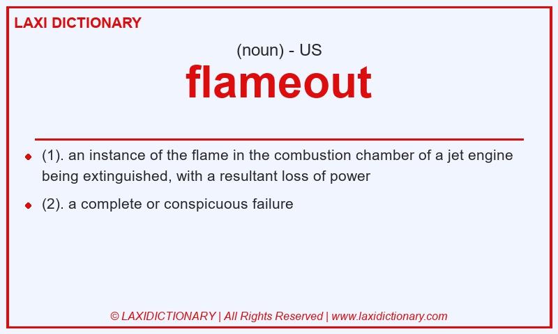 Definition flameout in American English