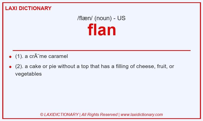 Definition flan in American English