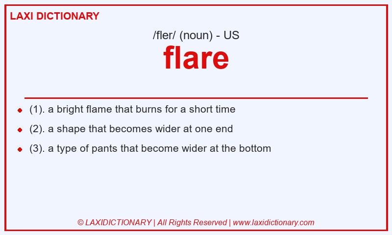 Definition flare in American English