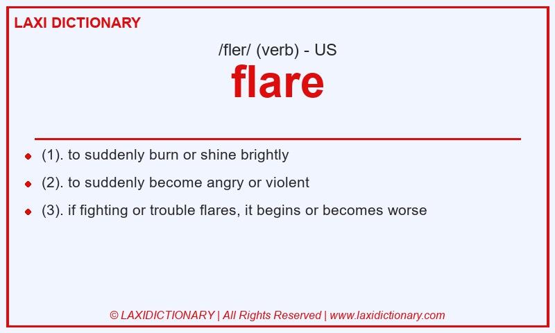 Definition flare in American English