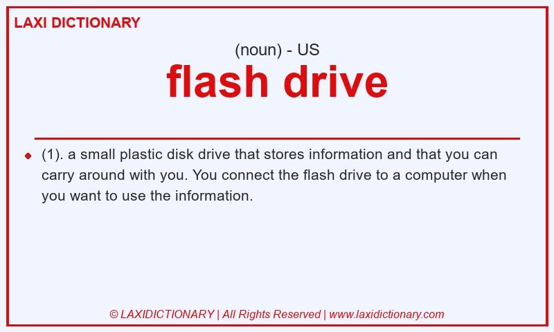Definition flash drive in American English