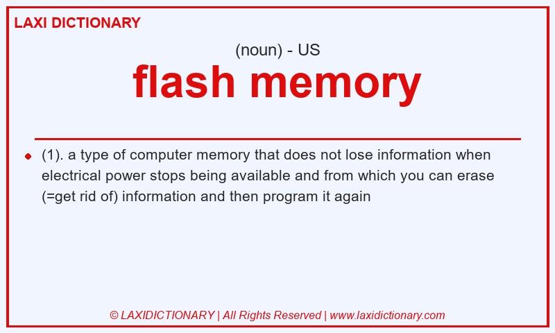 Definition flash memory in American English