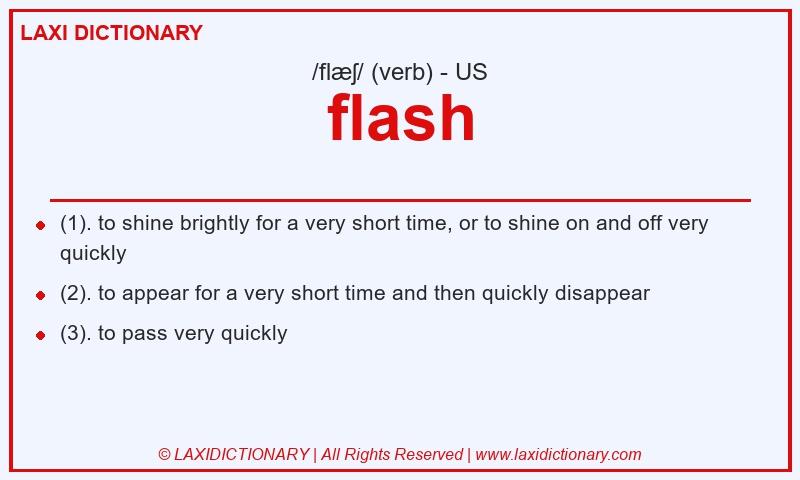 Definition flash in American English