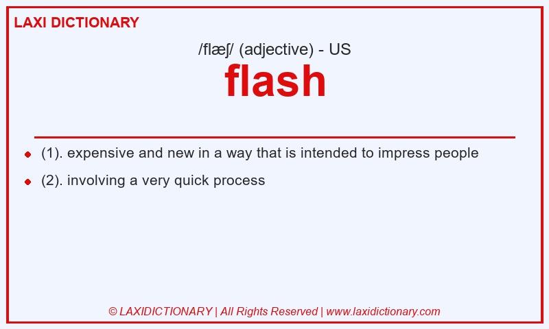 Definition flash in American English
