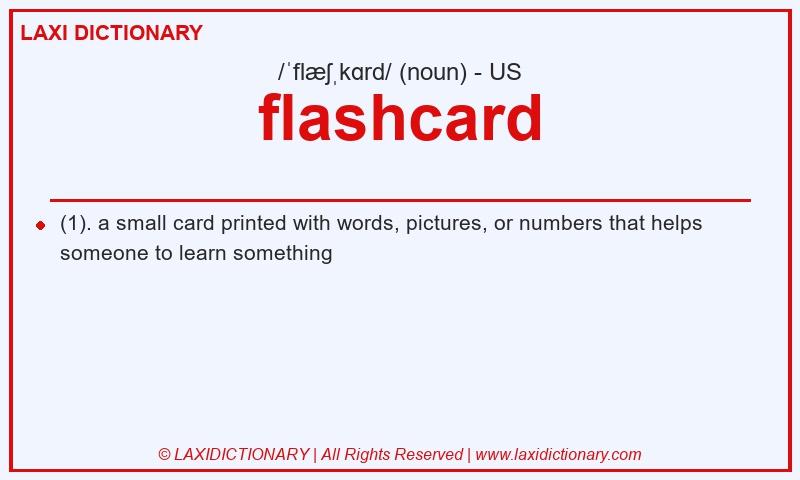 Definition flashcard in American English