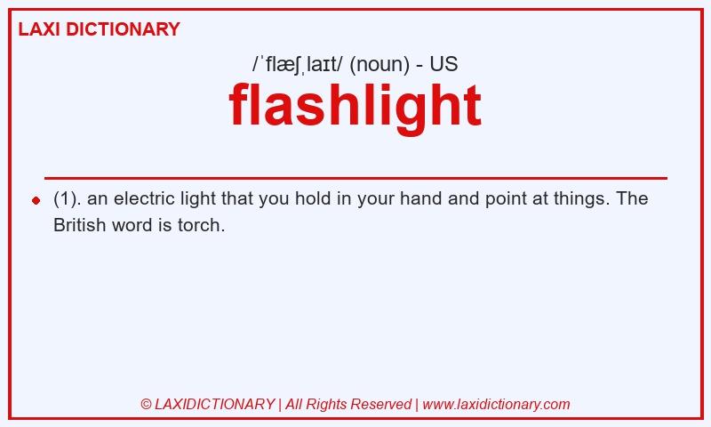 Definition flashlight in American English