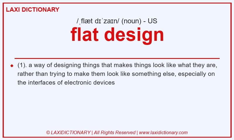 Definition flat design in American English
