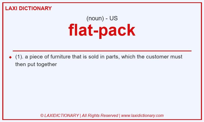 Definition flat-pack in American English