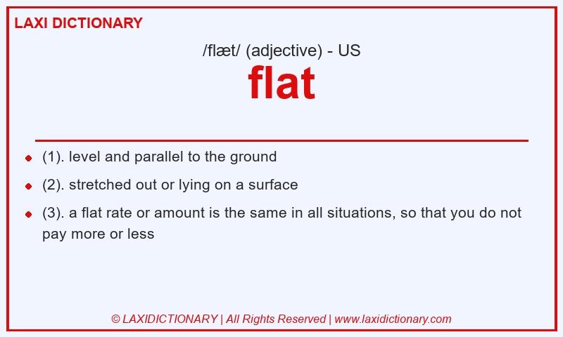 Definition flat in American English