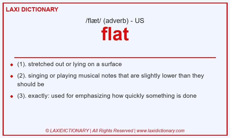 Definition flat in American English