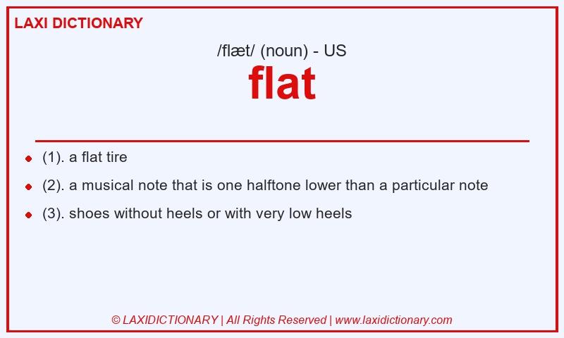 Definition flat in American English