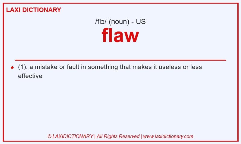 Definition flaw in American English