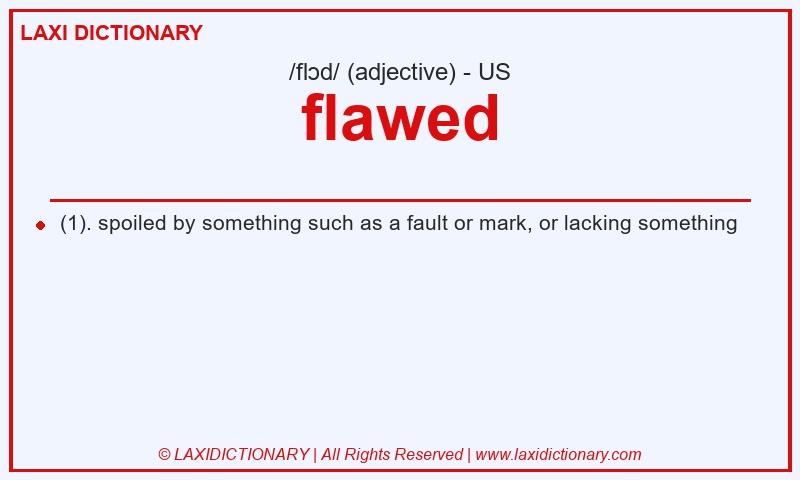 Definition flawed in American English