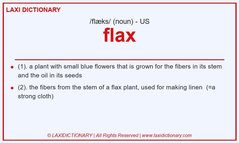 Definition flax in American English