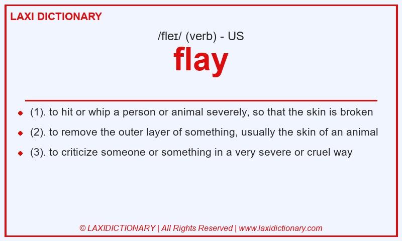 Definition flay in American English