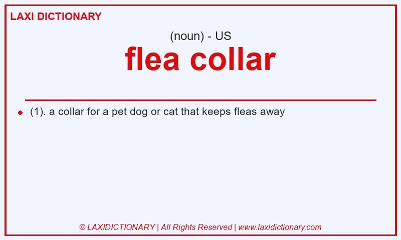Definition flea collar in American English