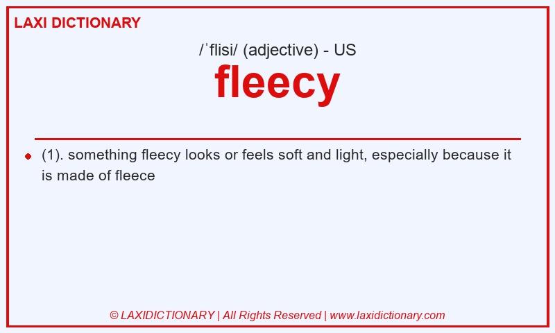 Definition fleecy in American English