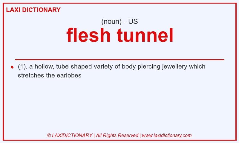 Definition flesh tunnel in American English