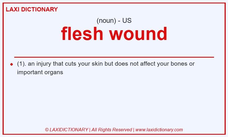 Definition flesh wound in American English