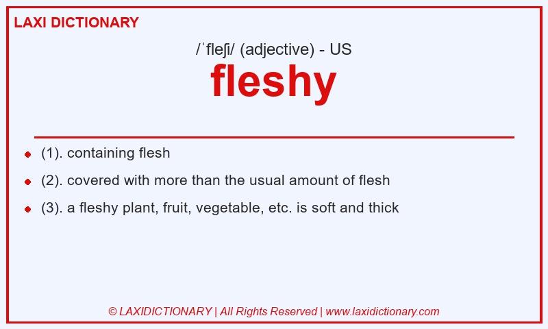 Definition fleshy in American English
