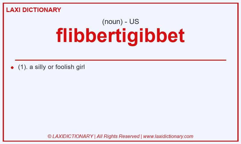 Definition flibbertigibbet in American English