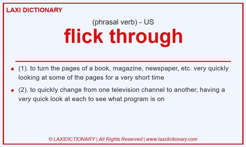 Definition flick through in American English