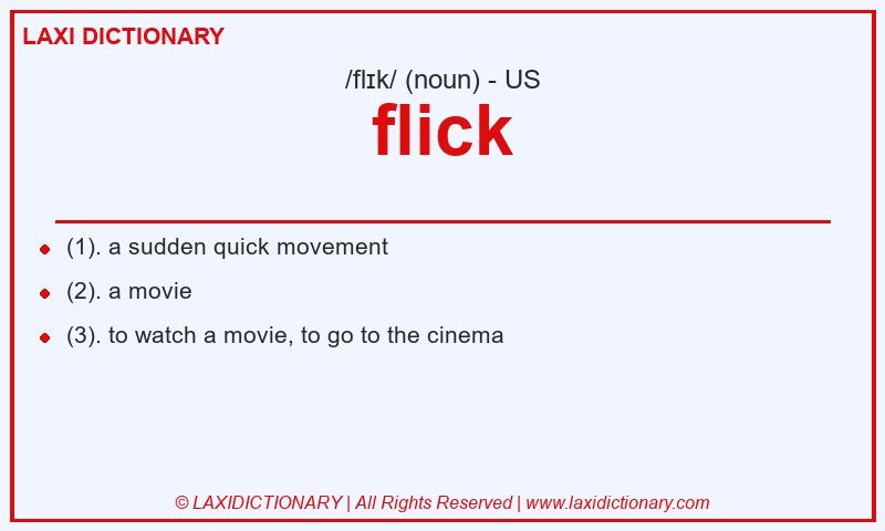 Definition flick in American English