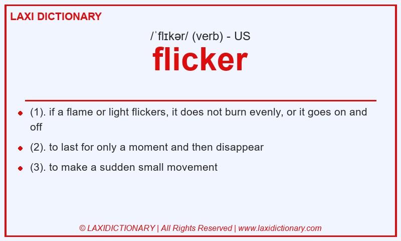 Definition flicker in American English