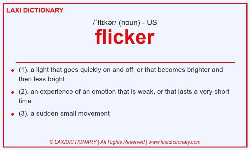 Definition flicker in American English