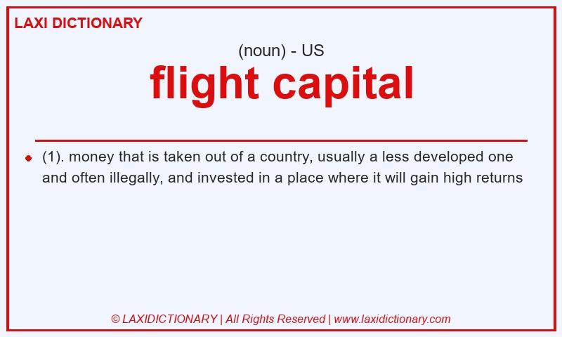 Definition flight capital in American English