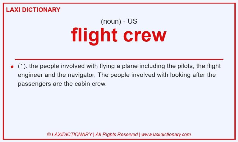 Definition flight crew in American English