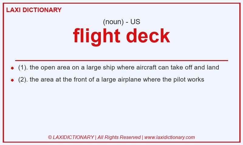 Definition flight deck in American English